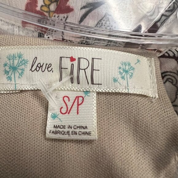 Love Fire Women's Floral Ruffled Halter Maxi Dress Cream/Multi Size Small - Picture 8 of 9